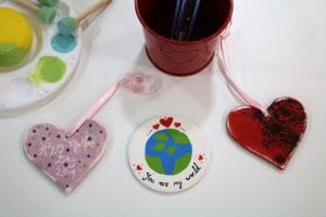 Trinkets on a table for Mothers Day