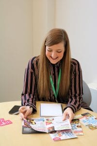 Amy, Festival and Events coordinator at Theatre Hullabaloo