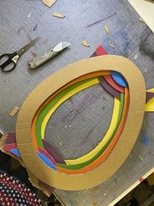 Cardboard egg shapes