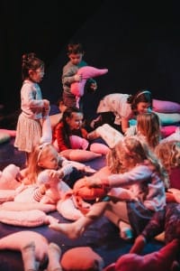 Children on stage of The Sleep Show