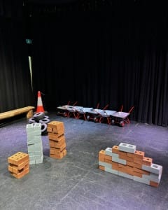 Building blocks in our theatre space